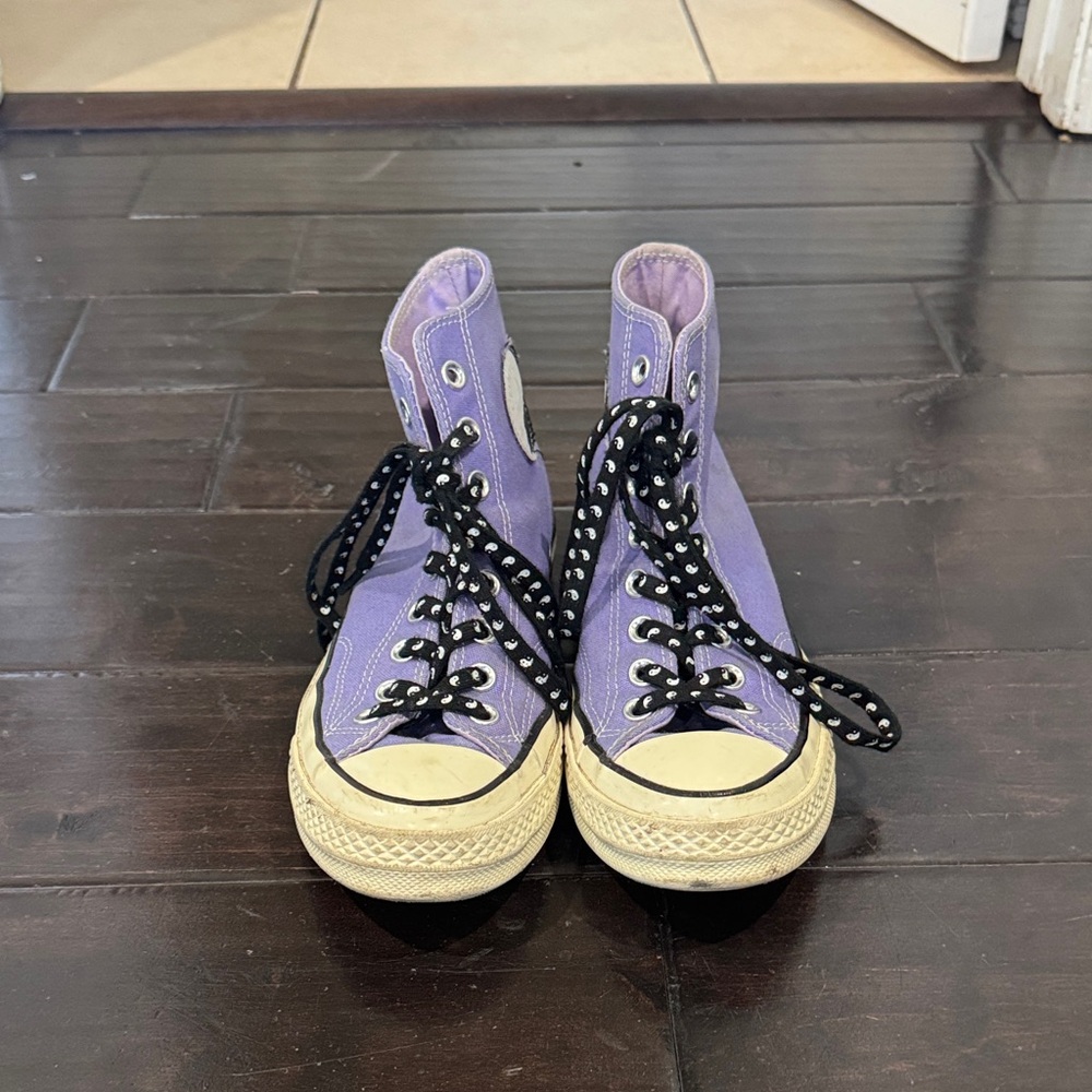 Yin and Yang Purple High-Top Converse
